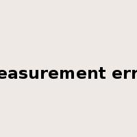 measurement error是什么意思