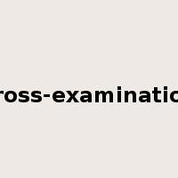 cross-examination是什么意思