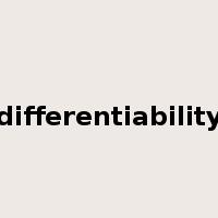 differentiability是什么意思