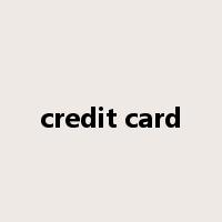 credit card