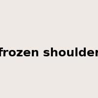 frozen shoulder是什么意思