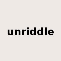unriddle是什么意思