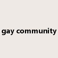 gay community是什么意思