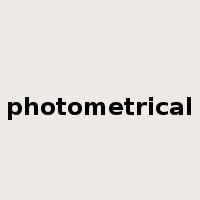 photometrical是什么意思