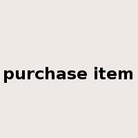 purchase item是什么意思