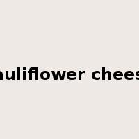 cauliflower cheese是什么意思