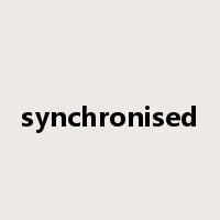 synchronised是什么意思