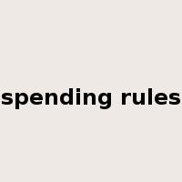 spending rules是什么意思