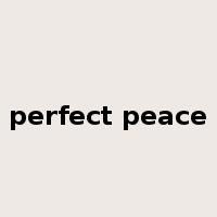 perfect peace是什么意思