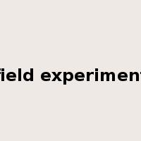 field experiment是什么意思