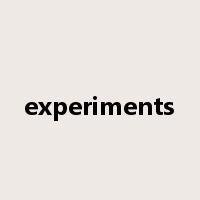 experiments是什么意思