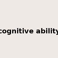 cognitive ability是什么意思