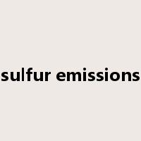 sulfur emissions是什么意思
