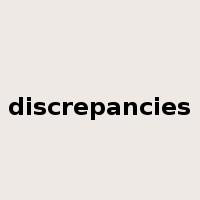 discrepancies是什么意思