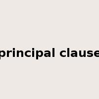principal clause是什么意思