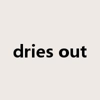 dries out是什么意思