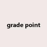 grade point是什么意思