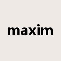 maxim是什么意思