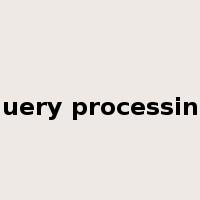 query processing是什么意思