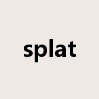 splat是什么意思