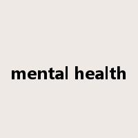 mental health是什么意思