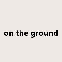on the ground是什么意思