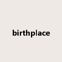 birthplace是什么意思