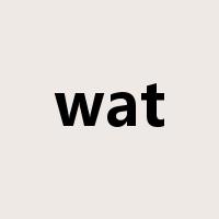 wat是什么意思