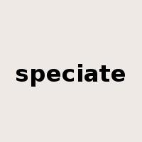 speciate是什么意思