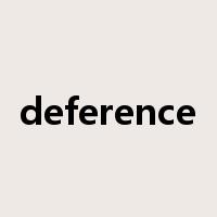 deference是什么意思
