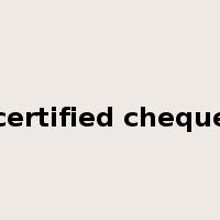 certified cheque是什么意思
