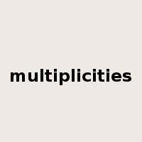 multiplicities是什么意思