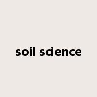 soil science是什么意思