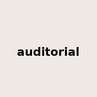 auditorial是什么意思