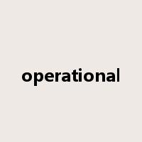 operational是什么意思