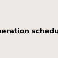 operation schedule是什么意思