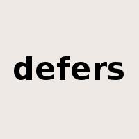 defers是什么意思
