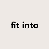 fit into是什么意思