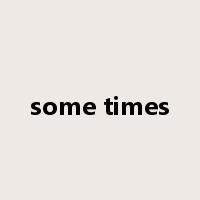 some times是什么意思