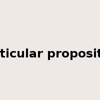 particular proposition是什么意思