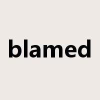 blamed是什么意思