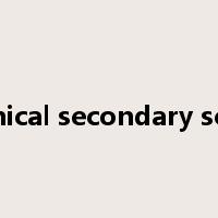technical secondary school是什么意思