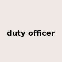 duty officer是什么意思