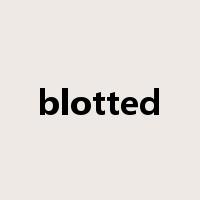 blotted是什么意思