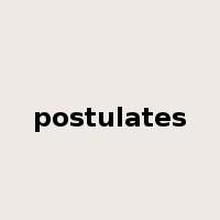 postulates是什么意思