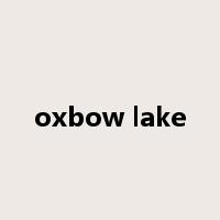 oxbow lake是什么意思