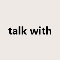 talk with是什么意思