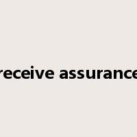 receive assurance是什么意思