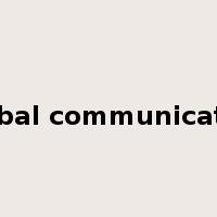verbal communication是什么意思