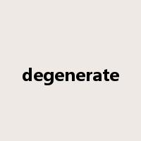 degenerate是什么意思